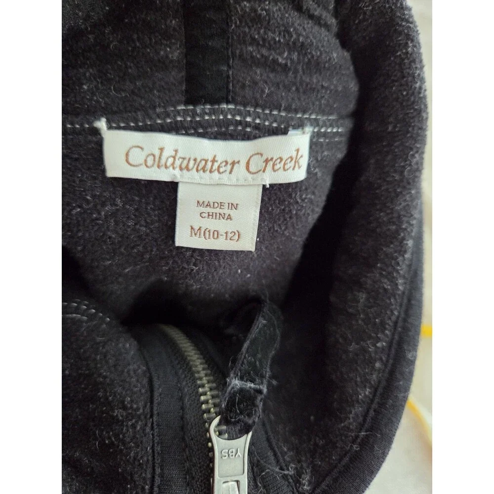 Coldwater Creek Marbled Sweater Fleece Jacket Size M Full Zip Gorpcore Granola